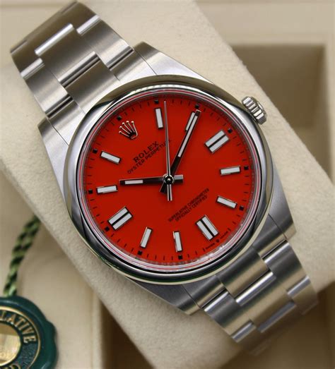 rolex oyster rosso|rolex oyster 41 mm.